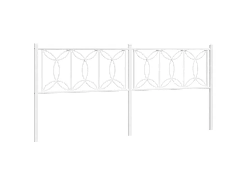 Testiera di Ricambio in Metallo Bianco 193 cm