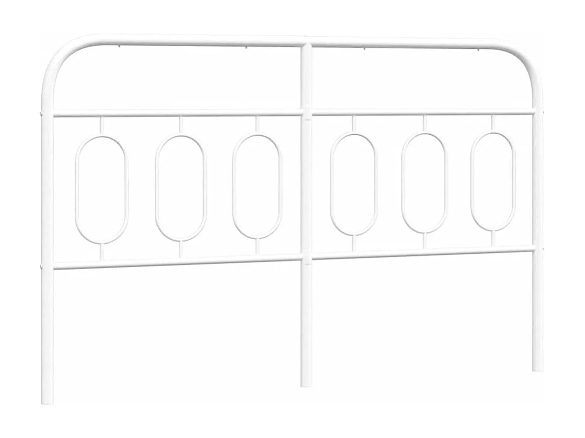 Vervangend hoofdbord 137 cm metaal wit