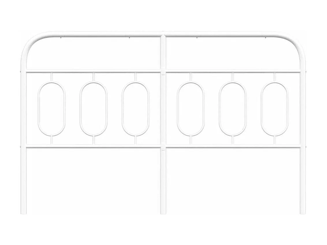 Vervangend hoofdbord 137 cm metaal wit