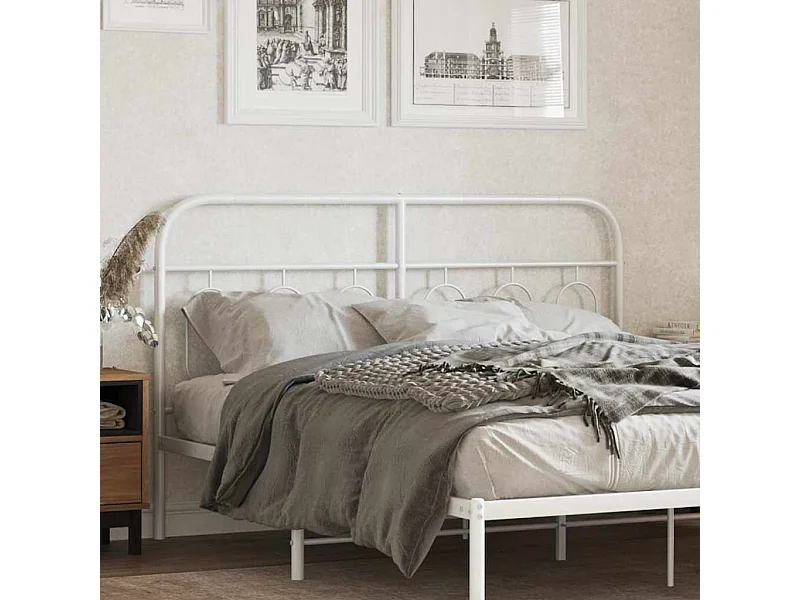 Tête de lit de remplacement métal blanc 137 cm