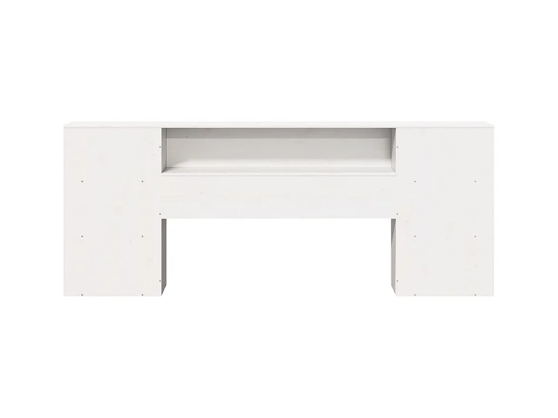 Hoofdbord met opbergruimte 180 cm massief grenenhout wit