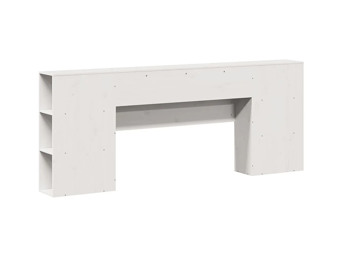 Hoofdbord met opbergruimte 180 cm massief grenenhout wit