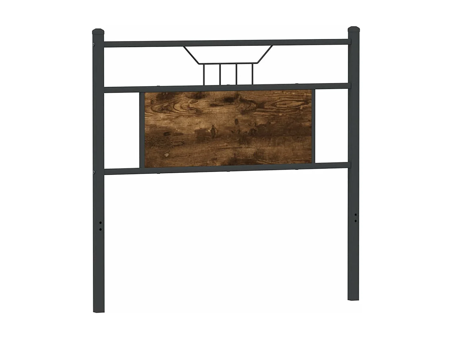 Testiera Rovere Fumo 80 cm in Legno Multistrato e Acciaio