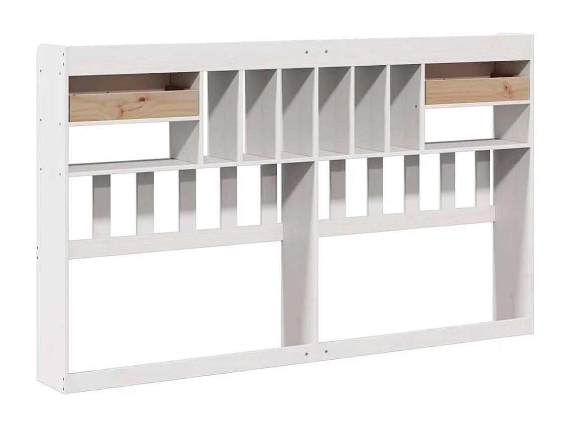 Hoofdbord met opbergruimte 180 cm massief grenenhout wit