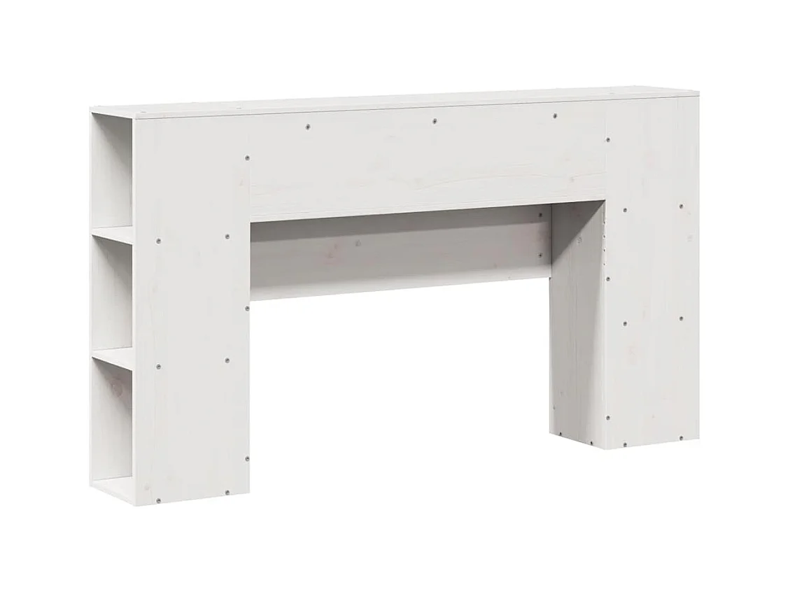Hoofdbord met opbergruimte 150 cm massief grenenhout wit