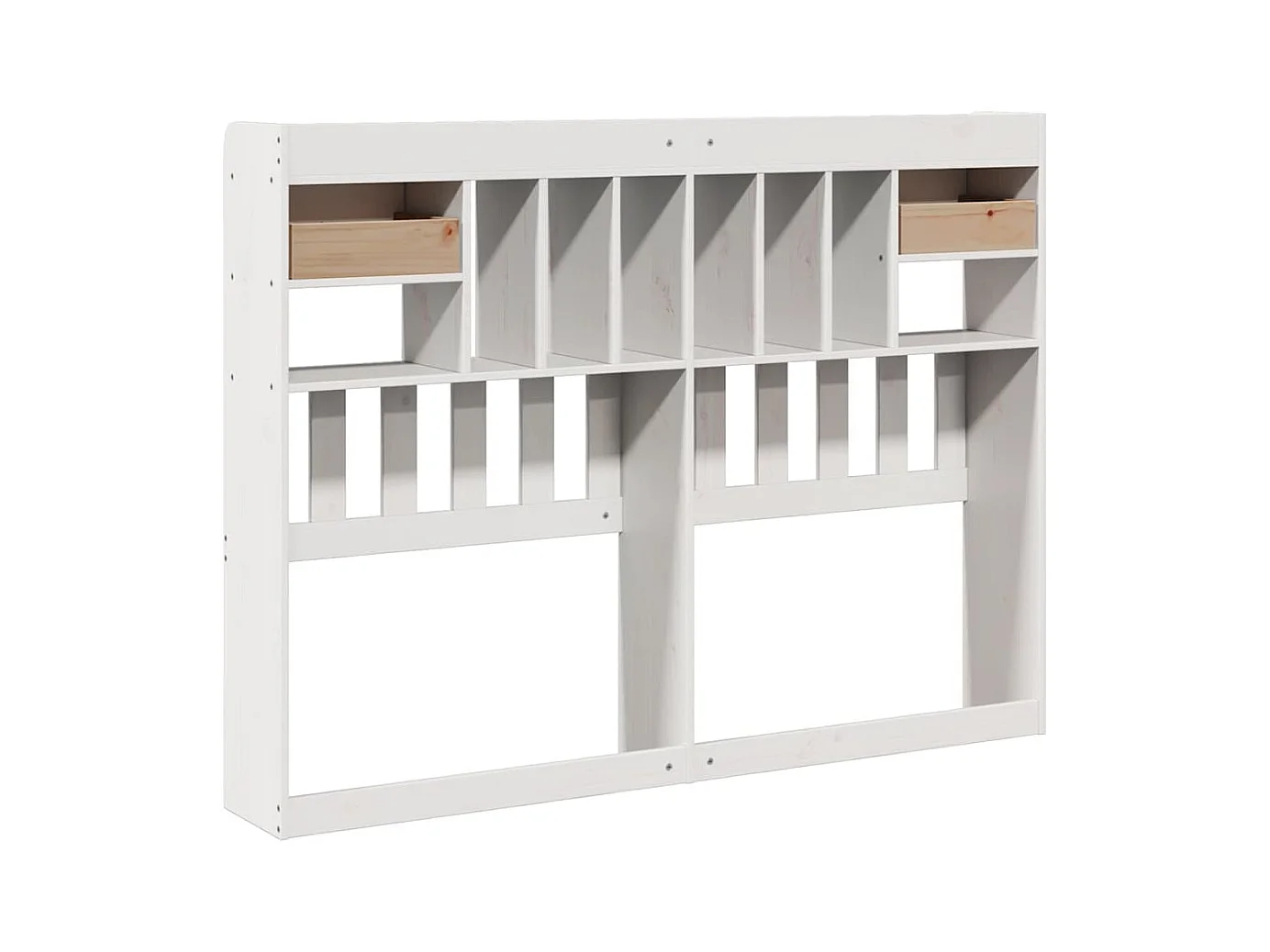 Cabecero de cama almacenaje madera maciza pino blanco 140 cm