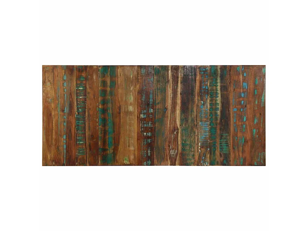 Tête de lit multicolore 180 cm bois massif récupération