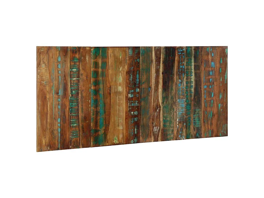 Tête de lit multicolore 180 cm bois massif récupération