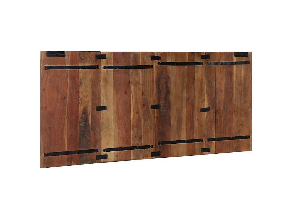 Tête de lit multicolore 180 cm bois massif récupération