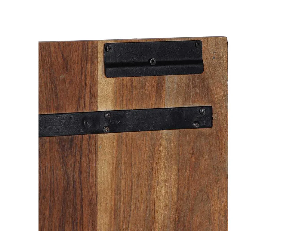 Tête de lit multicolore 180 cm bois massif récupération
