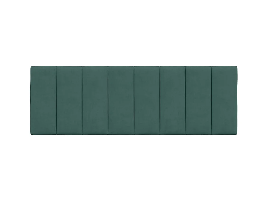 Kopfteil-Kissen "Hanko" Dunkelgrün 120 cm Samt