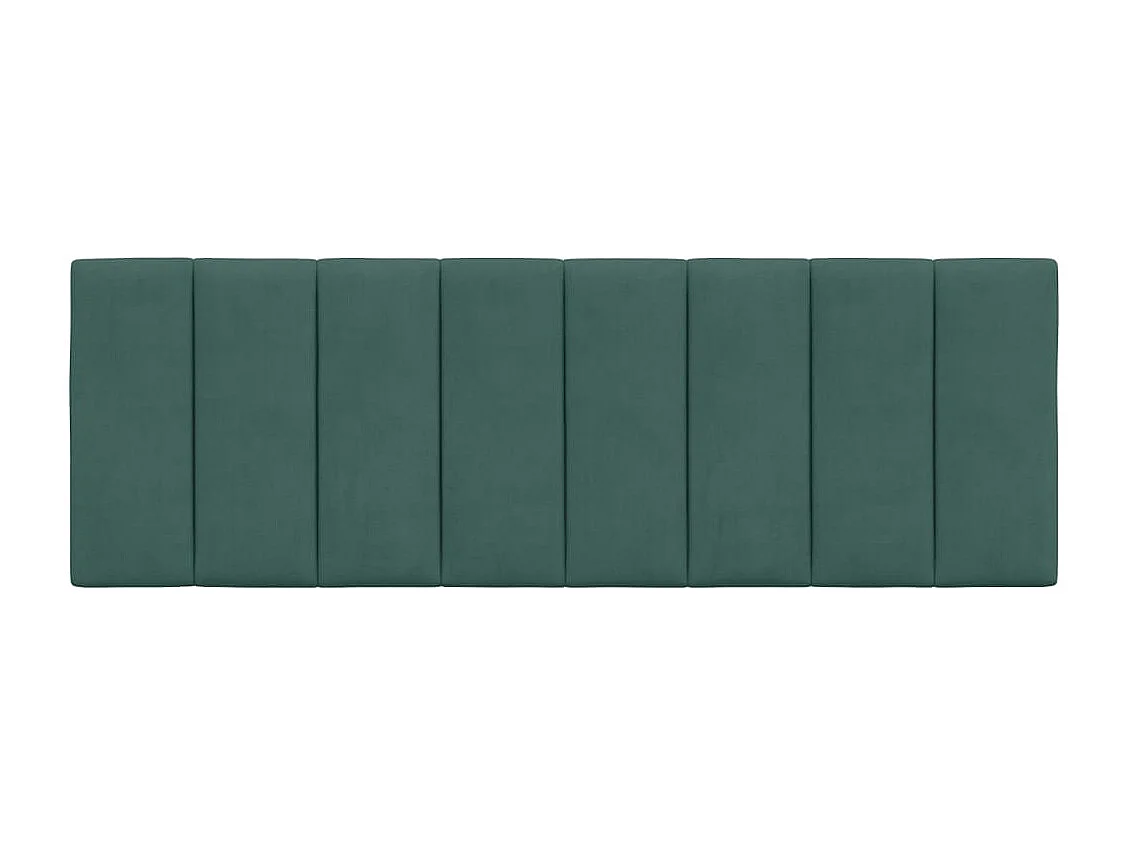 Coussin de tête de lit Hanko vert foncé 120 cm velours