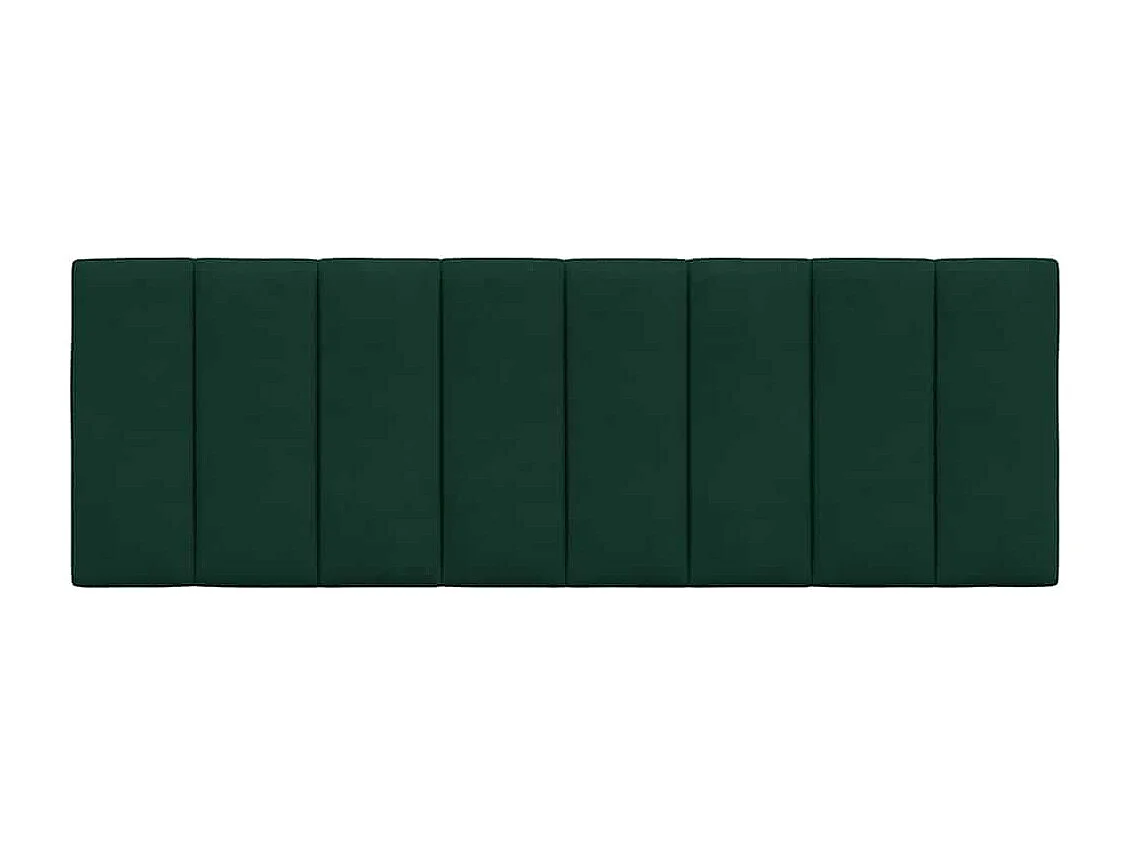 Coussin de tête de lit Hanko vert foncé 120 cm velours