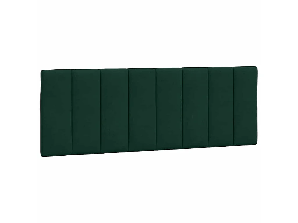 Coussin de tête de lit Hanko vert foncé 120 cm velours