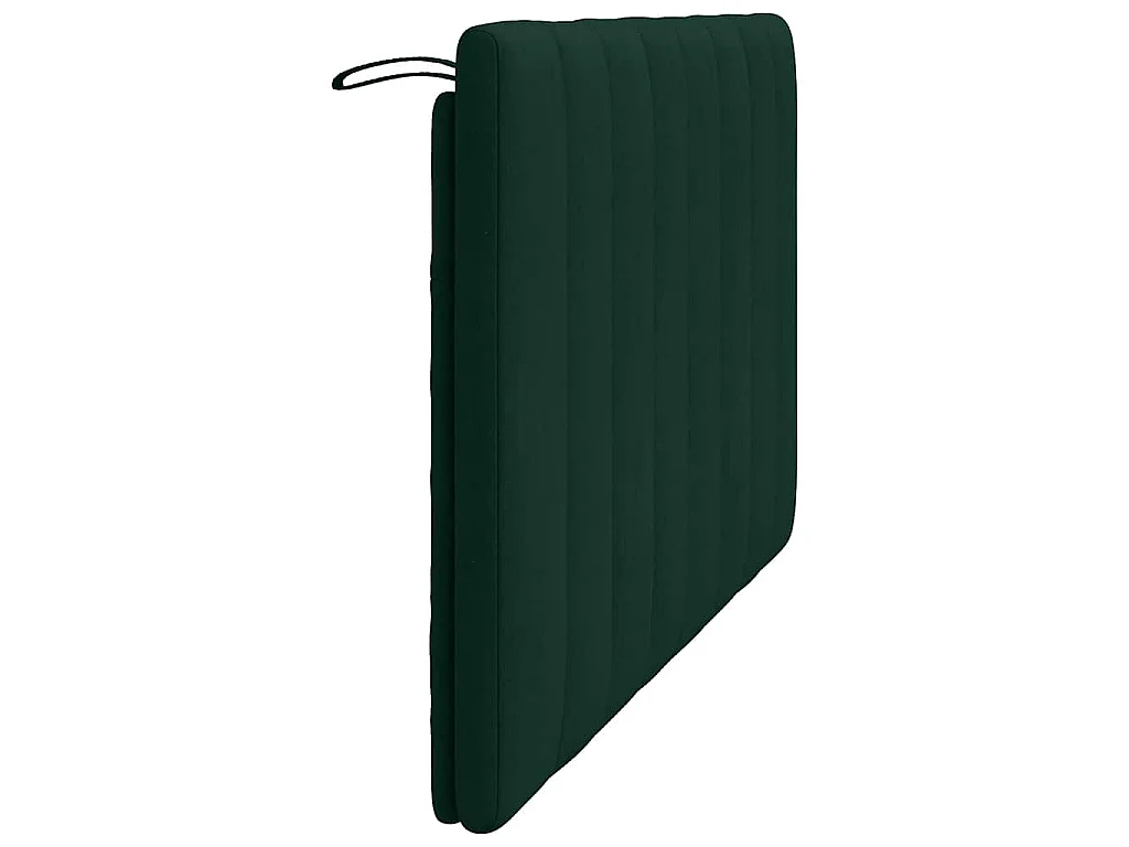 Coussin de tête de lit Hanko vert foncé 120 cm velours