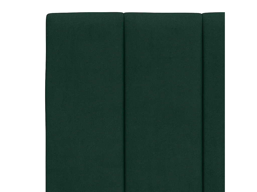 Coussin de tête de lit Hanko vert foncé 120 cm velours