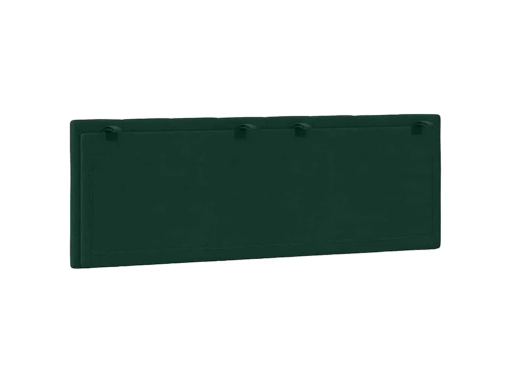 Coussin de tête de lit Hanko vert foncé 120 cm velours