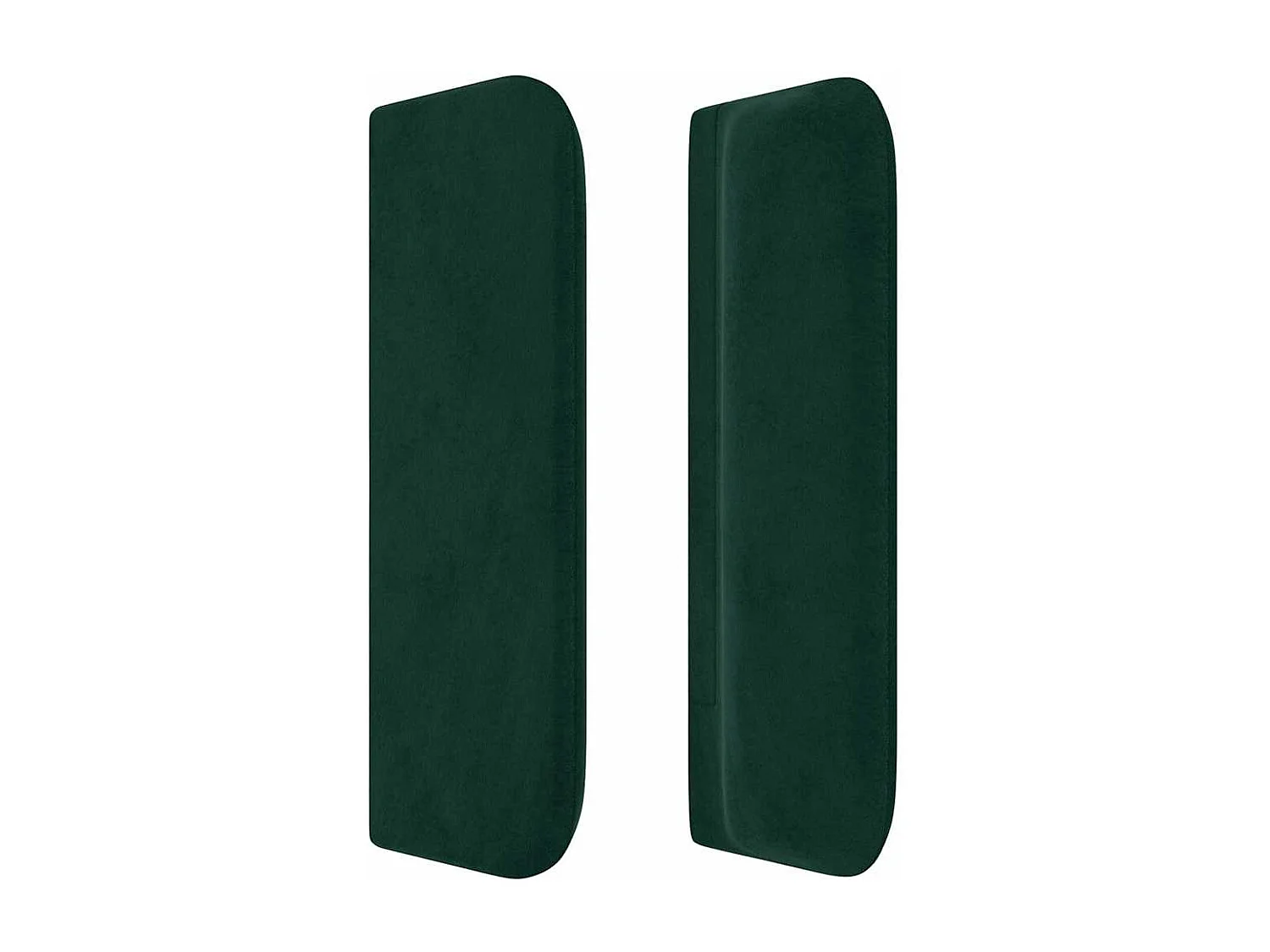 Tête de lit avec oreilles Vert foncé 147x16x78/88 cm Velours