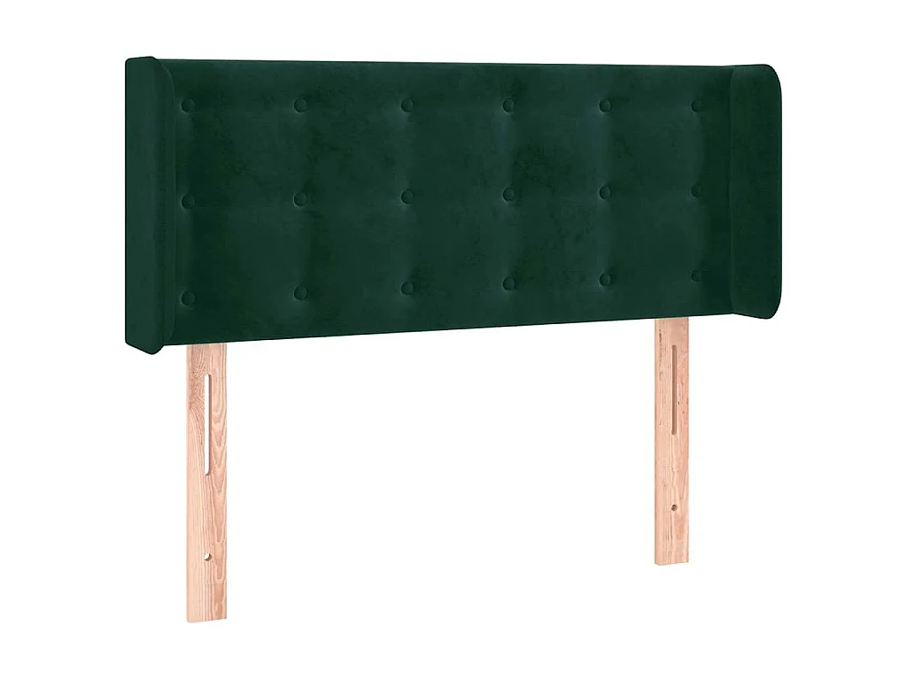 Hoofdbord LED 93x16x78/88 cm fluweel donkergroen
