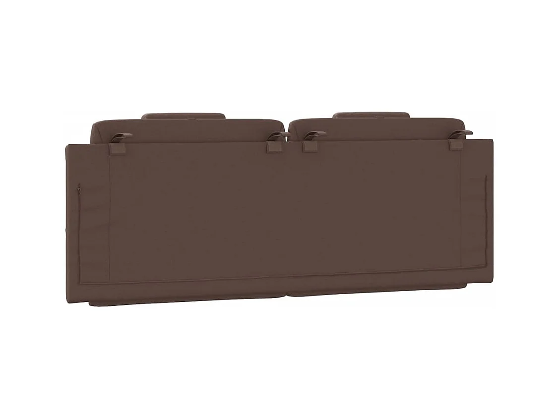 Hoofdbordkussen "Viana" 140 cm kunstleer bruin