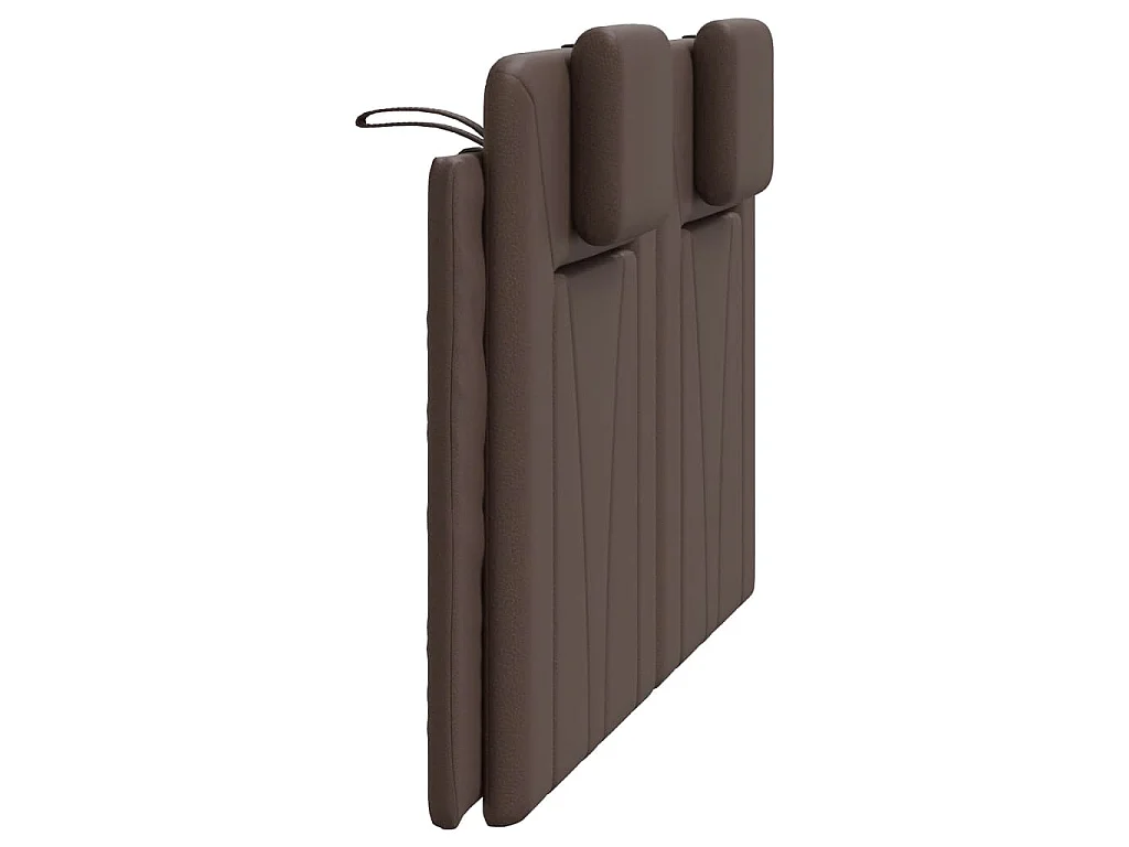 Coussin de tête de lit Viana marron 140 cm similicuir