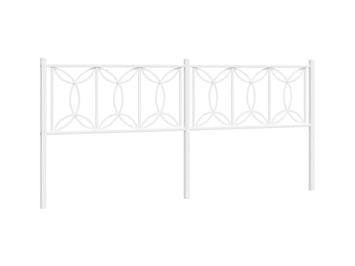 Testiera in Metallo Bianco 200 cm
