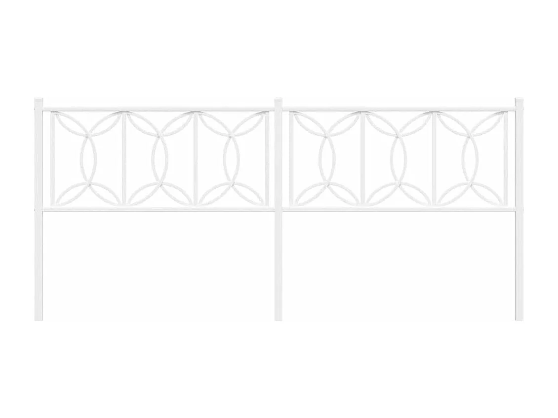 Tête de lit de remplacement métal blanc 200 cm