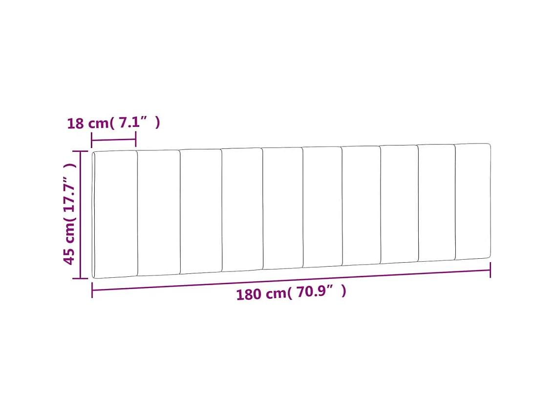 Almofadão de cabeceira 180 cm veludo cinzento-escuro