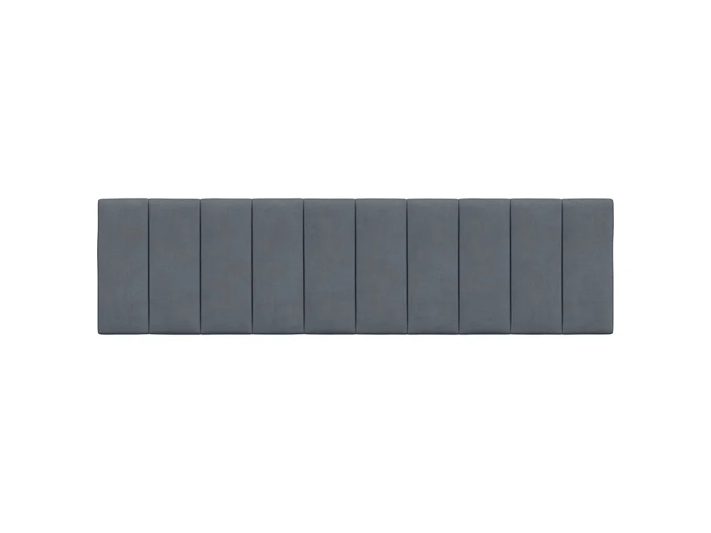 Cabecero de cama acolchado Hanko terciopelo gris oscuro 180 cm
