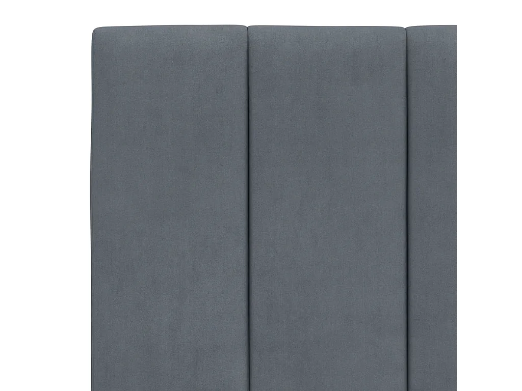 Cabecero de cama acolchado Hanko terciopelo gris oscuro 180 cm
