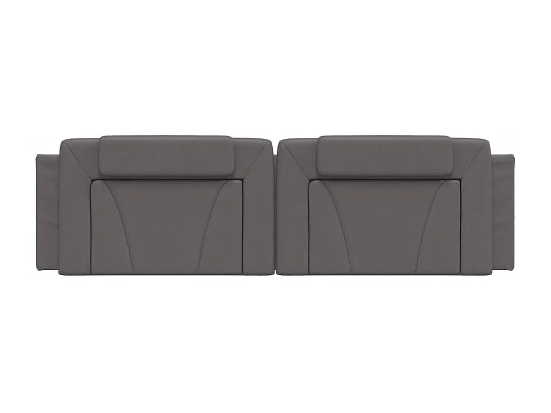 Coussin de tête de lit Viana gris 180 cm similicuir