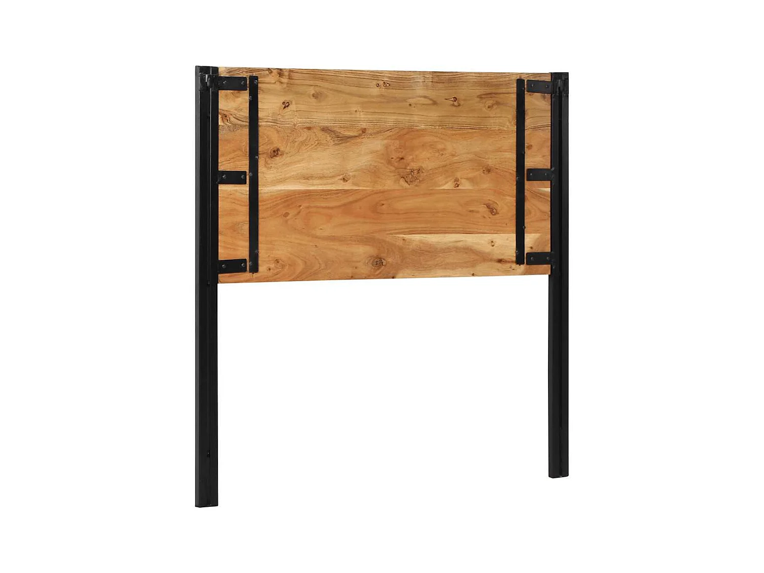 Kopfteil 100 cm Massivholz Akazie und Eisen