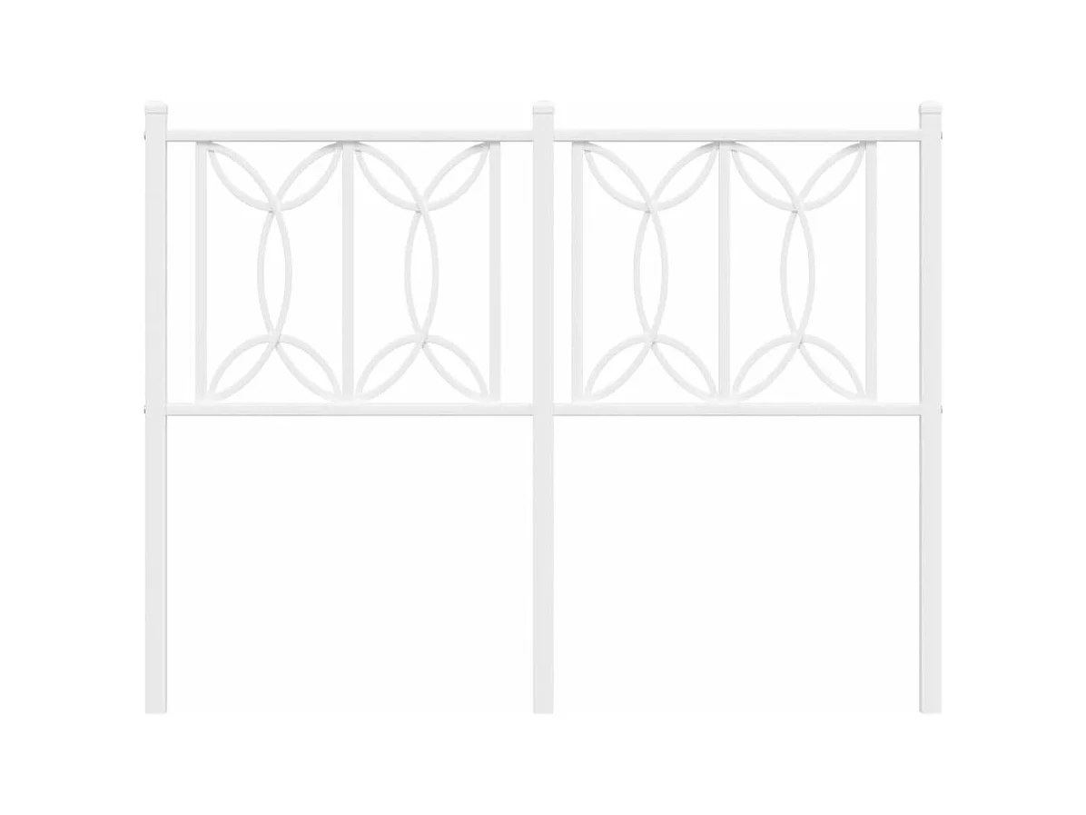 Testiera in Metallo Bianco 120 cm