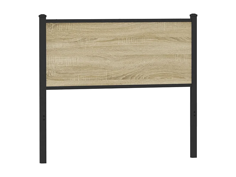 Hoofdbord 107 cm bewerkt hout en staal sonoma eikenkleurig