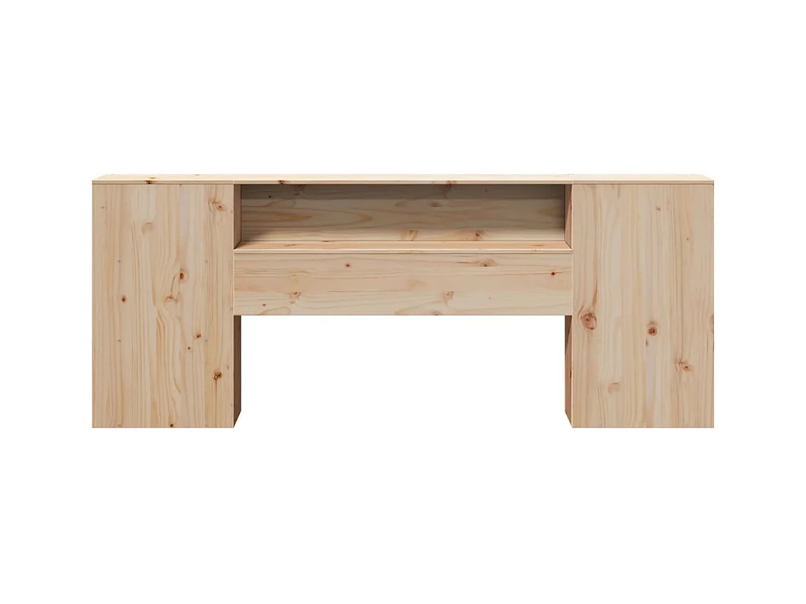 Hoofdbord met opbergruimte 200 cm massief grenenhout