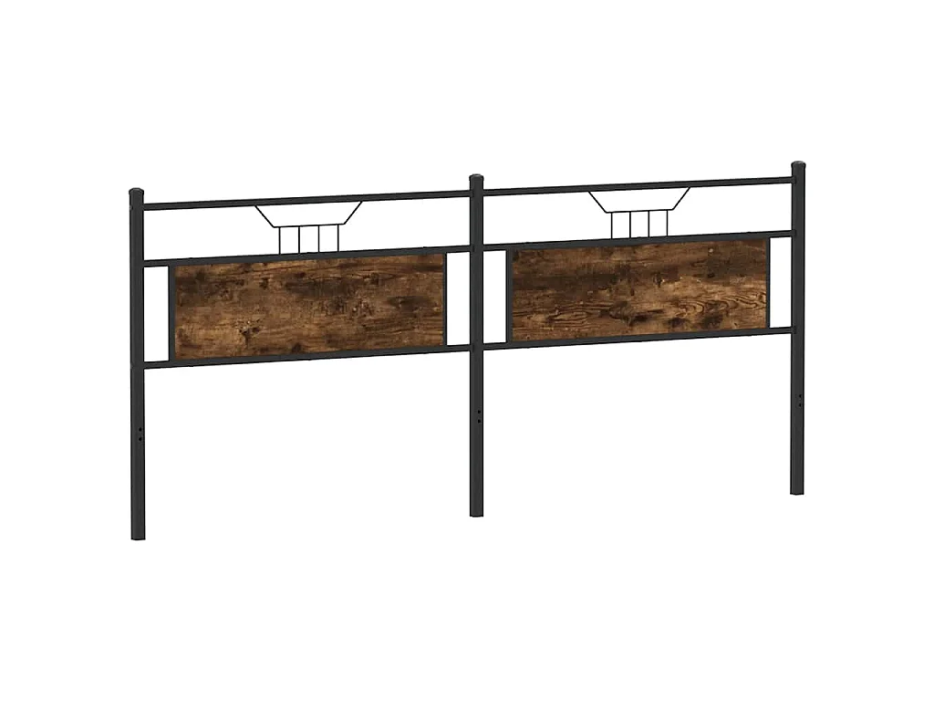 Tête de lit de remplacement chêne fumé 193 cm bois d'ingénierie et acier