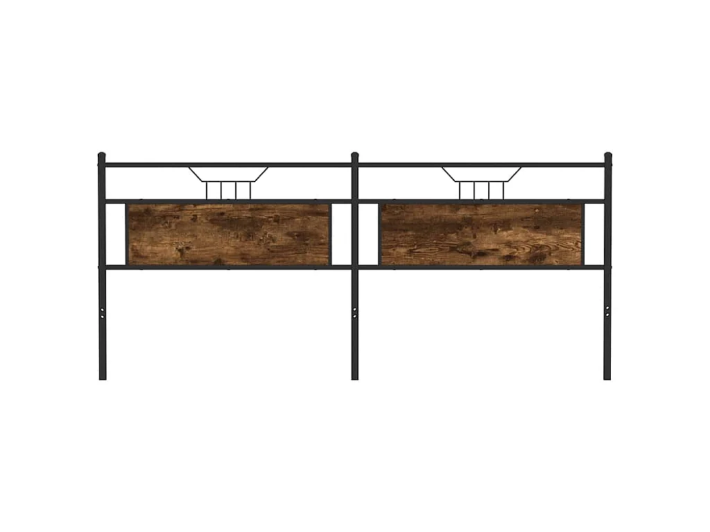Tête de lit de remplacement chêne fumé 193 cm bois d'ingénierie et acier