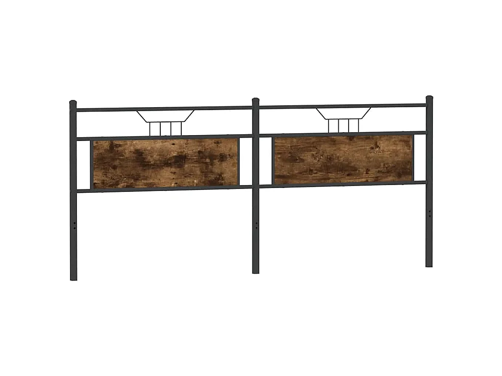Tête de lit de remplacement chêne fumé 193 cm bois d'ingénierie et acier