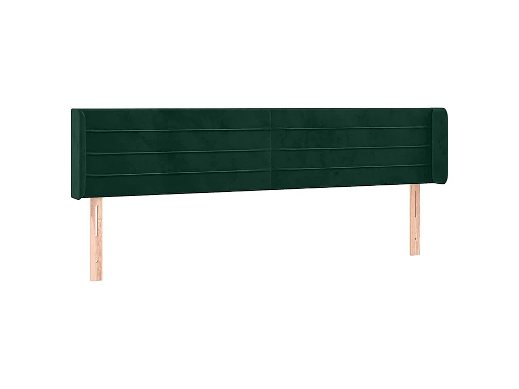 Tête de lit à LED Vert foncé 183x16x78/88 cm Velours