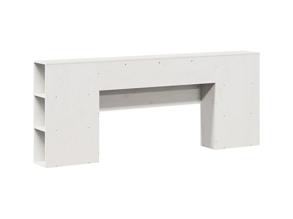Hoofdbord met opbergruimte 200 cm massief grenenhout wit