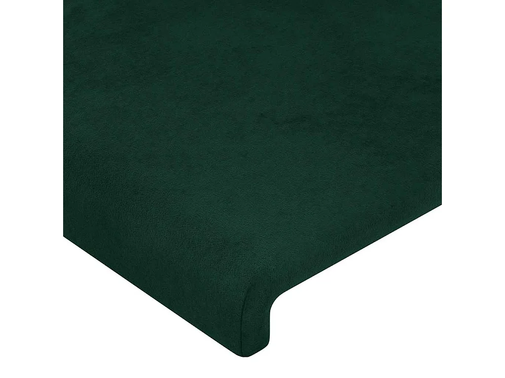 Tête de lit avec oreilles Vert foncé 147x16x78/88 cm Velours