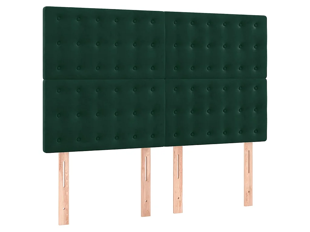 Kopfteil Dunkelgrün 144x5x118/128 cm Samt