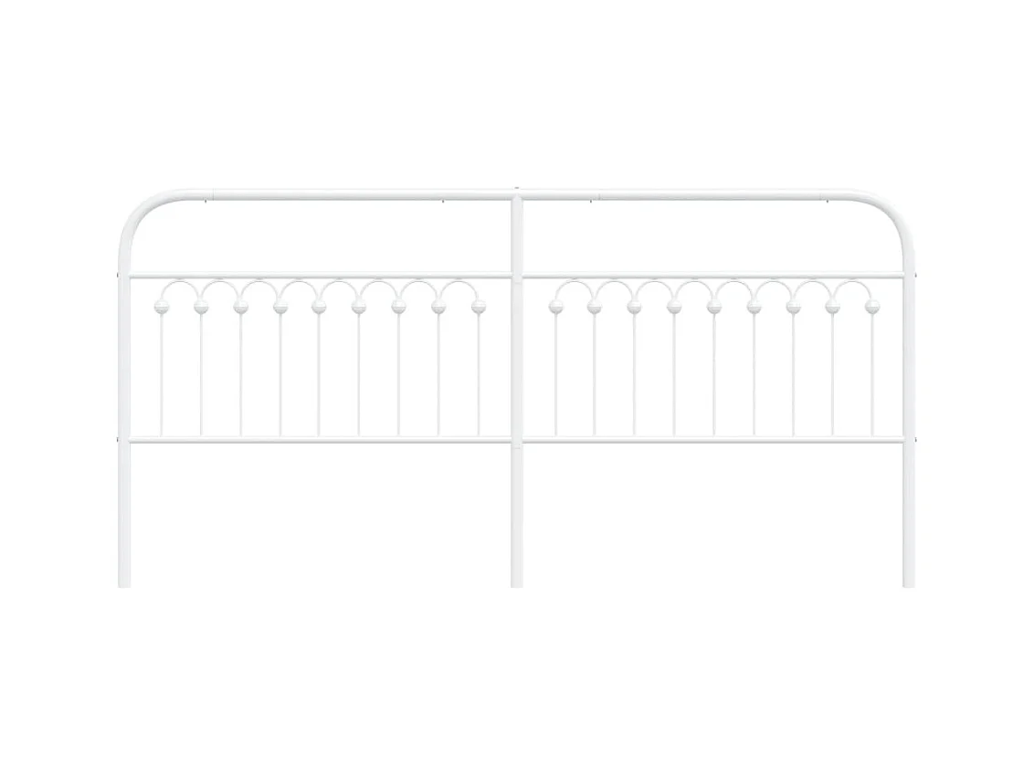 Tête de lit métal blanc 200 cm