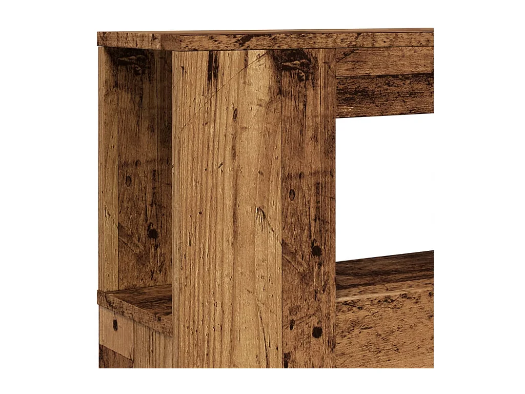 Tête de lit à LED vieux bois 180x18,5x103,5cm bois d'ingénierie