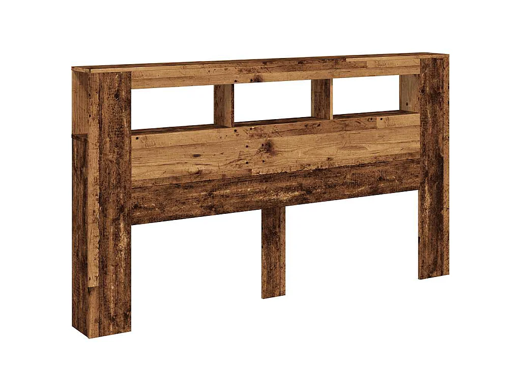 Testiera LED Legno Antico 180x18,5x103,5 cm Legno Multistrato