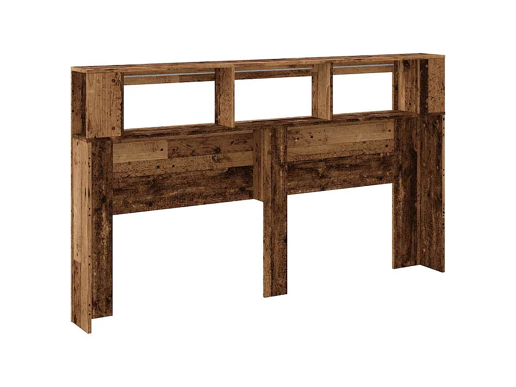 Testiera LED Legno Antico 180x18,5x103,5 cm Legno Multistrato