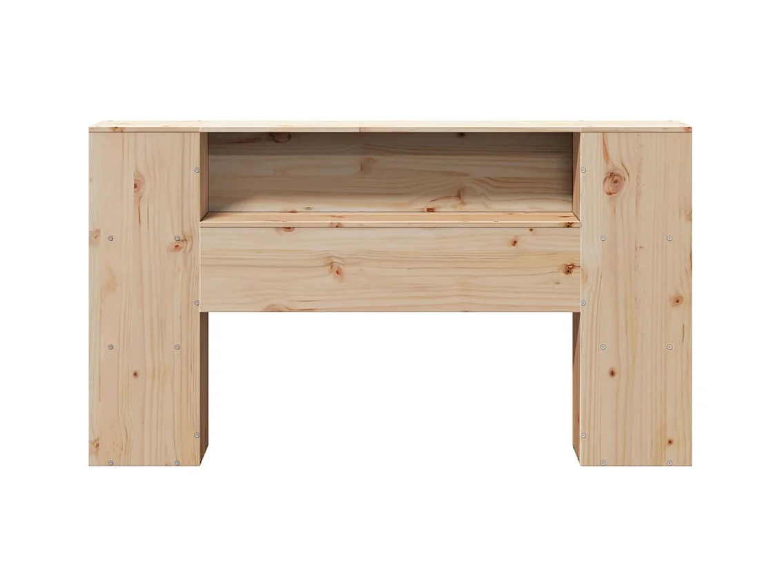 Tête de lit avec rangement 140 cm bois massif de pin