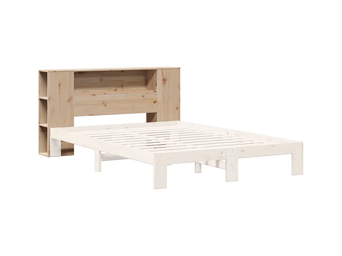 Hoofdbord met opbergruimte 140 cm massief grenenhout