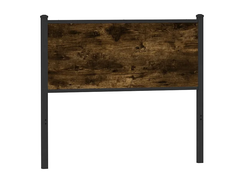 Hoofdbord 107 cm bewerkt hout en staal gerookt eikenkleurig