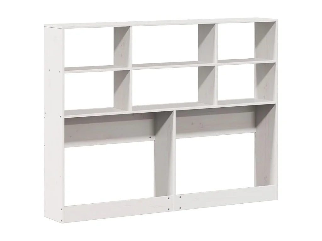 Hoofdbord met opbergruimte 160 cm massief grenenhout wit